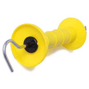 Poignée de portail à <span class=keywords><strong>ressort</strong></span> pratique isolée noire pour clôture électrique avec crochet - Product Image 6