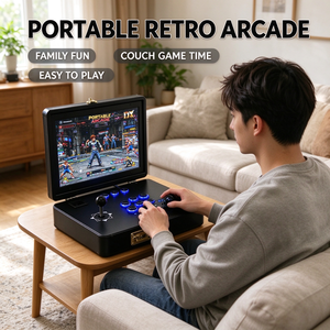 Consola de Juegos Arcade Portátil de 14 Pulgadas, Tipo Maleta, con Juegos Integrados, Joystick Único, Plug and <span class=keywords><strong>Play</strong></span>, para Entretenimiento en el Hogar - Product Image 2