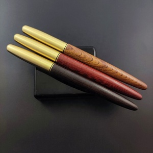 Penna Stilografica in Legno Naturale Fatta a Mano, Penna di Lusso in Ebano Vintage e Palissandro per Calligrafia - Product Image 3