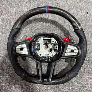 Volante Deportivo de Fibra de Carbono Real Personalizado para <span class=keywords><strong>BMW</strong></span> <span class=keywords><strong>CS</strong></span> 2024 <span class=keywords><strong>M3</strong></span> F30 G20 G30 E60 <span class=keywords><strong>E46</strong></span> E90 M5 F10, Volante Deportivo de Cuero - Product Image 1