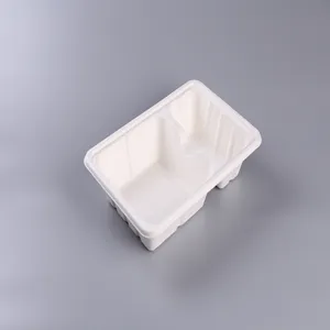 Vassoio eliminabile D480-compostable della scatola di pranzo da asporto della canna da zucchero del contenitore dell'alimento della bagassa della canna da zucchero