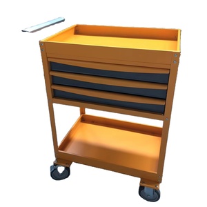 Chariot à outils en acier de haute qualité à 3 niveaux et 3 tiroirs, amovible, pour atelier - Product Image 2