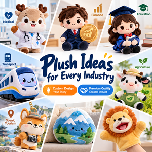 Peluche personnalisée, mascotte scolaire, article de parc d'attractions, poupée en coton sur mesure, cadeau de collection au design personnalisé - Product Image 1