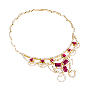 Begems สร้อยคอจี้หรูหราสร้อยคอทับทิมปีกแห่งโชค14K/18K เครื่องประดับทองอิตาลีอย่างดีสำหรับผู้หญิงขายดี - Product Image 2