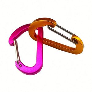 Custom Logo Mini Aluminum Carabiner <b>Clip</b> D Shaped Key Holder Spring Snap <b>Hook</b> for Outdoor Event Giveaways - Product Image 4