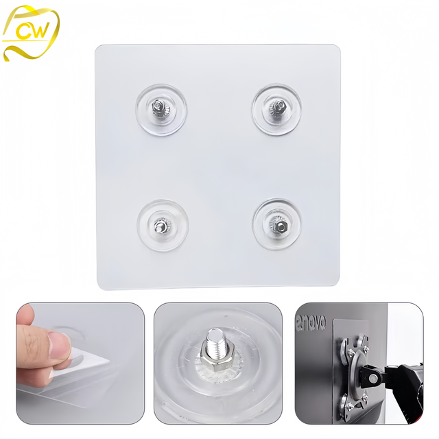 Desktop Heavy Duty Fiberglass LED LCD Monitor Holder Arm Extension VESA Adapter Fixing Bracket No Mounting Hole