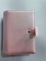 Organiseur A6 en cuir PU couleur métallique personnalisée, reliure thermique à feuilles mobiles, couverture en cuir, portefeuille portable pour cadeau