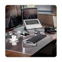 Bojanek Protection de table transparente en PVC anti-rayures, tapis rembourré renforcé, base antidérapante, facile à nettoyer, protection durable
