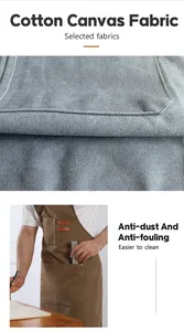 Delantal de Cintura de Lona de Algodón de Alta Calidad, Diseño Impermeable y Grueso para Verano, para Cocina Doméstica, Catering Comercial y Recepción - Product Image 5