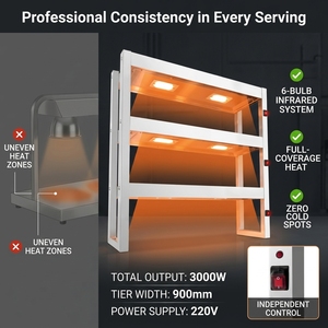 Commercial 3-Shelf Electric Food Warming Stand Other Hotel Hotel Restaurant Supplies Other Hotel Restaurant Supplies - Product Image 4