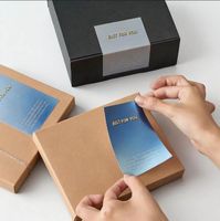Feuille d'autocollants de logo en feuille d'or imprimée sur mesure Autocollants adhésifs de remerciement pour étiquette d'emballage rectangulaires