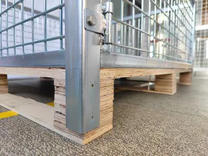 Cage à palette en bois en treillis métallique en acier galvanisé pliable et pliable Offres Spéciales aux normes européennes