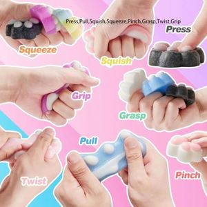 Kawaii Toy Wholesale TPR Cat Paw/<b>Bear</b> Claw Squishy Toy Toys for Stress Relief Hot-selling <b>Cute</b> Colorful cat Paw - Product Image 6