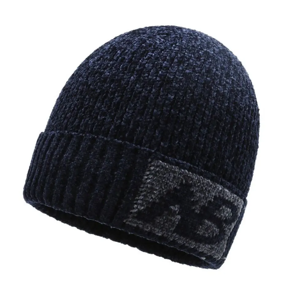 2022 Winter new arrival men's hat outdoor sports warm with letter embroidery knitted hat for riding pullover hat