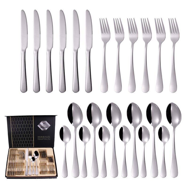 24pcs silver set