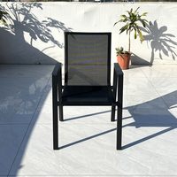 Mobilier d'extérieur Chaise métallique Chaise de banquet en tissu Teslin pour jardin Patio Extérieur Camping Chaises de jardin
