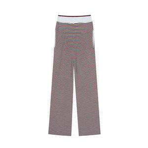 <strong>Old</strong> Money Style High Quality Elegant <strong>Ladies</strong> Round Neck Sleeveless Top Cotton Stripe Knitted Fashion Casual Sweater Set - Product Image 4