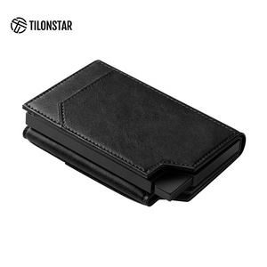 TILONSTAR TVC505 logotipo personalizado inteligente de alta calidad Pop Up Bank ID Case RIFD bloqueo tarjeteros para hombres de negocios - Product Image 4