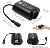 Kit de Plafonnier Étoilé en Fibre Optique Scintillante 6W Petite Taille pour Voiture, Moteur d'Étoiles Activé par le Son avec APP et Télécommande pour Voiture et Maison