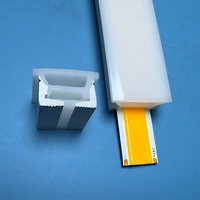 Diffuseur de tube néon en silicone 20x14mm, profilé en aluminium pour bande LED, couvercle pour éclairage linéaire de meuble COB