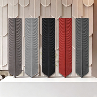 Panneau mural 3D en PU 900*200mm, imperméable, écologique, 3cm, pierre douce effet plume, revêtement mural extérieur/intérieur, haute qualité