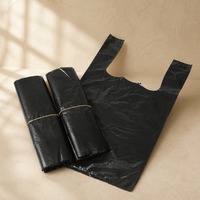 Sacs en plastique transparents en PEHD, personnalisés, imprimés, robustes, recyclables, imperméables, souples, avec poignées, pour remerciement, vente en gros