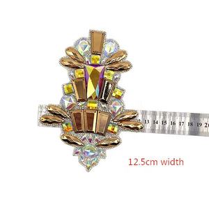 Carnevale oro metallo acrilico accessori Costume ferro su strass rifilatura resina Applique Patch per Notting Hill carnevale - Product Image 4