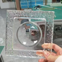 Meilleure qualité bloc de verre cristal solide bulle brique écran cloison caractéristique de l'eau mur rideau Style couleur clair brique de verre