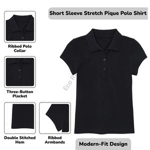 Camisetas de Manga Corta para Mujer, Tejidas, Casuales, Transpirables, de Secado Rápido, Ecológicas, 100% Poliéster, Logotipo Personalizado, MOQ Bajo, 180 g/m² - Product Image 5