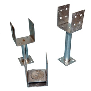 5mm Thick <strong>Post</strong> Anchor <strong>Bracket</strong> with Hot Dip Galvanized Finish Q235B <strong>Post</strong> Support Stand <strong>for</strong> Pergola Fence Wood Structure - Product Image 5