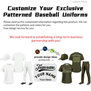 Wholesale <strong>Custom</strong> Sublimation Design Baseball <strong>Uniform</strong> Kits Training <strong>Softball</strong> &amp; Baseball Jersey Men's Baseball Shirts &amp; Pants Sets - Product Image 2