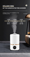 Humidificateur intelligent à ultrasons à brume froide de 4,5 L, 350 ml/h, remplissage par le haut, pour la maison, le bureau et l'hôtel