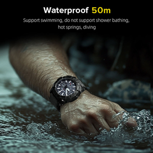 Montre connectée North Edge Blaze IP68 à énergie solaire, écran TFT, bracelet en nylon, réveil, charge magnétique pour hommes - Product Image 5
