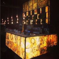 Meubles de bar à domicile élégants Comptoir de bar à lumière LED Comptoir de bar à café commercial Designs