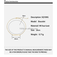 1000S nouveauté 14K or véritable personnalisé nom Bracelet bijoux à breloques pour femmes fille cadeau bijoux fins