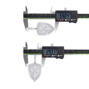 S925 plata esterlina transfronteriza nuevo corazón colgante mixto Moissanite incrustaciones Europeo Americano Hip-Hop joyería para accesorios <span class=keywords><strong>de</strong></span> Rap - Product Image 4