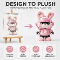 Produsen OEM ODM Boneka Kelinci Pink Buatan Khusus dengan Mainan Boneka Plush Lembut untuk Pesanan Grosir dan Label Pribadi