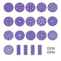 Disque abrasif 150 mm violet OEM, disque de ponçage 6 pouces 60 # ~800 #   Disque de papier abrasif en alumine céramique pour outils abrasifs
