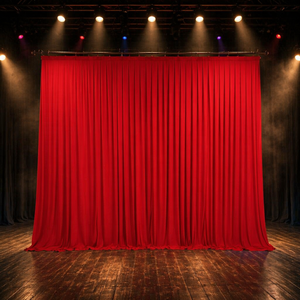 เราจัดหาผ้าม่านเวทีแบบถอดได้สำหรับโรงโอเปร่า ทำจากผ้ากำมะหยี่ฝ้าย 100% ทนไฟ ดีไซน์หรูหราสไตล์วินเทจ ผลิตตามสั่ง - Product Image 4