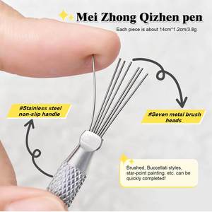 Stylo à 7 <span class=keywords><strong>pointes</strong></span> multifonctionnel pour dessin au trait 3D, design inspiré du Japon, gel pour nail art, vente en gros pour salons de manucure - Product Image 3