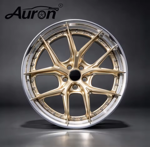 Jantes en alliage d'aluminium Auron 5.5x17 Or Multi-Rayons Deux Pièces Moulées pour Voiture de Tourisme – Amélioration et Rénovation des Jantes BMW - Product Image 1