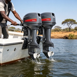 Moteur hors-bord 2 temps 40 CV pour bateaux pneumatiques en acier inoxydable résistant à l'eau salée - Product Image 2