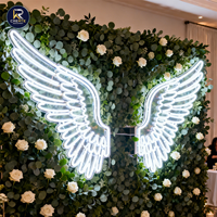 Enseigne néon LED personnalisée Ailes d'ange blanches, Lumière néon 3D en forme de plume, Décoration murale lumineuse pour la maison, Cadeau