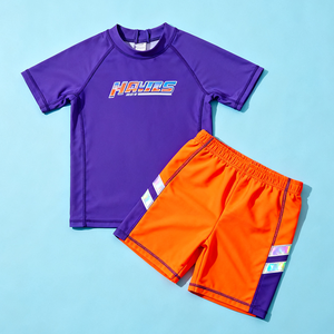 OEKO TEX-Ensemble <span class=keywords><strong>de</strong></span> 2 maillots <span class=keywords><strong>de</strong></span> <span class=keywords><strong>bain</strong></span> personnalisés pour garçons, shorts <span class=keywords><strong>de</strong></span> <span class=keywords><strong>bain</strong></span> avec protection solaire, maillots <span class=keywords><strong>de</strong></span> <span class=keywords><strong>bain</strong></span> pour enfants pour jeux aquatiques - Product Image 2