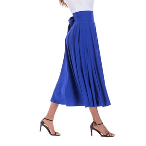 <span class=keywords><strong>Jupe</strong></span> <span class=keywords><strong>longue</strong></span> fendue pour femmes, <span class=keywords><strong>jupe</strong></span> vintage à volants plissés, poches, lacets, nœud, grande <span class=keywords><strong>taille</strong></span> 4XL - Product Image 6