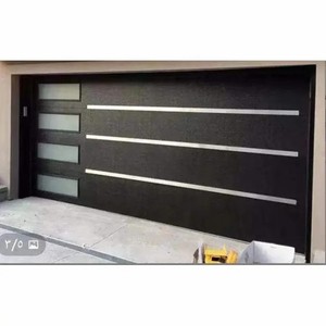 <span class=keywords><strong>Porte</strong></span> <span class=keywords><strong>de</strong></span> <span class=keywords><strong>garage</strong></span> sectionnelle en verre trempé avec cadre en aluminium noir électrique, <span class=keywords><strong>prix</strong></span> <span class=keywords><strong>de</strong></span> gros, acier galvanisé, villa moderne, application - Product Image 1