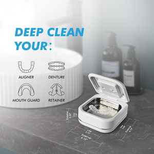 Limpiador <span class=keywords><strong>Dental</strong></span> Eléctrico Personalizable 2 en 1 de 180 ml <span class=keywords><strong>con</strong></span> 2 Modos UV y Ultrasónico para Retenedores, <span class=keywords><strong>con</strong></span> Temporizador Digital - Product Image 6