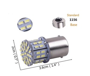 12V 24V blanco P21W 1156 BA15S 1157 1206 50SMD bombilla Led 400LM vehículos luz trasera de respaldo señal de giro Indicador de luz de estacionamiento - Product Image 1