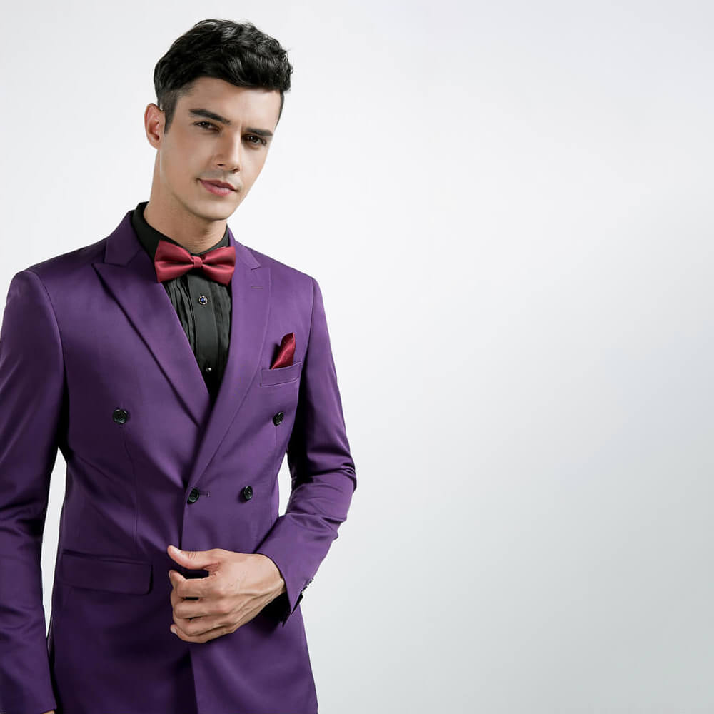 Encuentre el mejor fabricante de traje morado hombre y traje morado hombre  para el mercado de hablantes de spanish en alibaba.com
