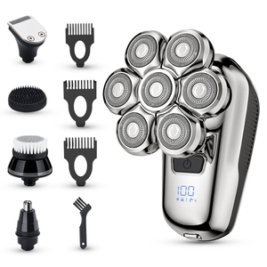 5-in-1 Multifunctional Men's Electric <b>Shaver</b> IPX6 Waterproof Magnetic Head USB Rechargeable Rotary <b>Shaver</b> for <b>Face</b> & Body Use - Product Image 1